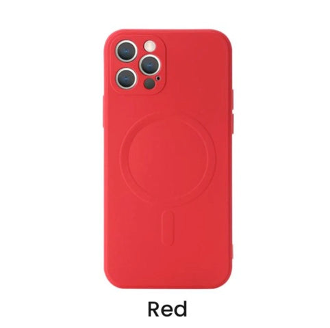 Coque en silicone liquide pour iPhone avec chargement magnétique sans fil (MagSafe)