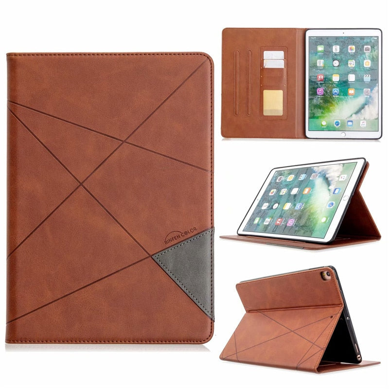 Étui en cuir avec poche intérieure pour iPad