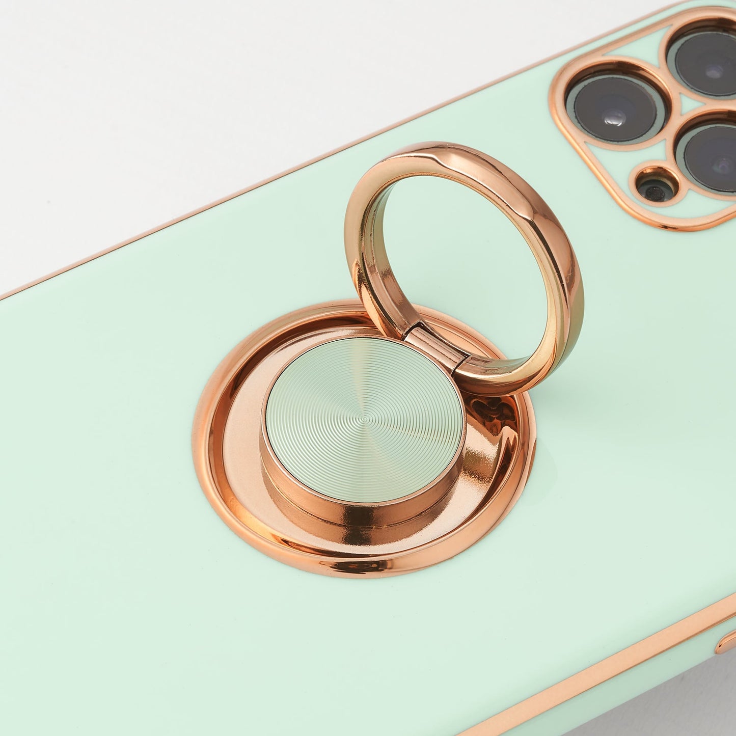Coque de téléphone de luxe avec anneau plaqué royal pour iPhone