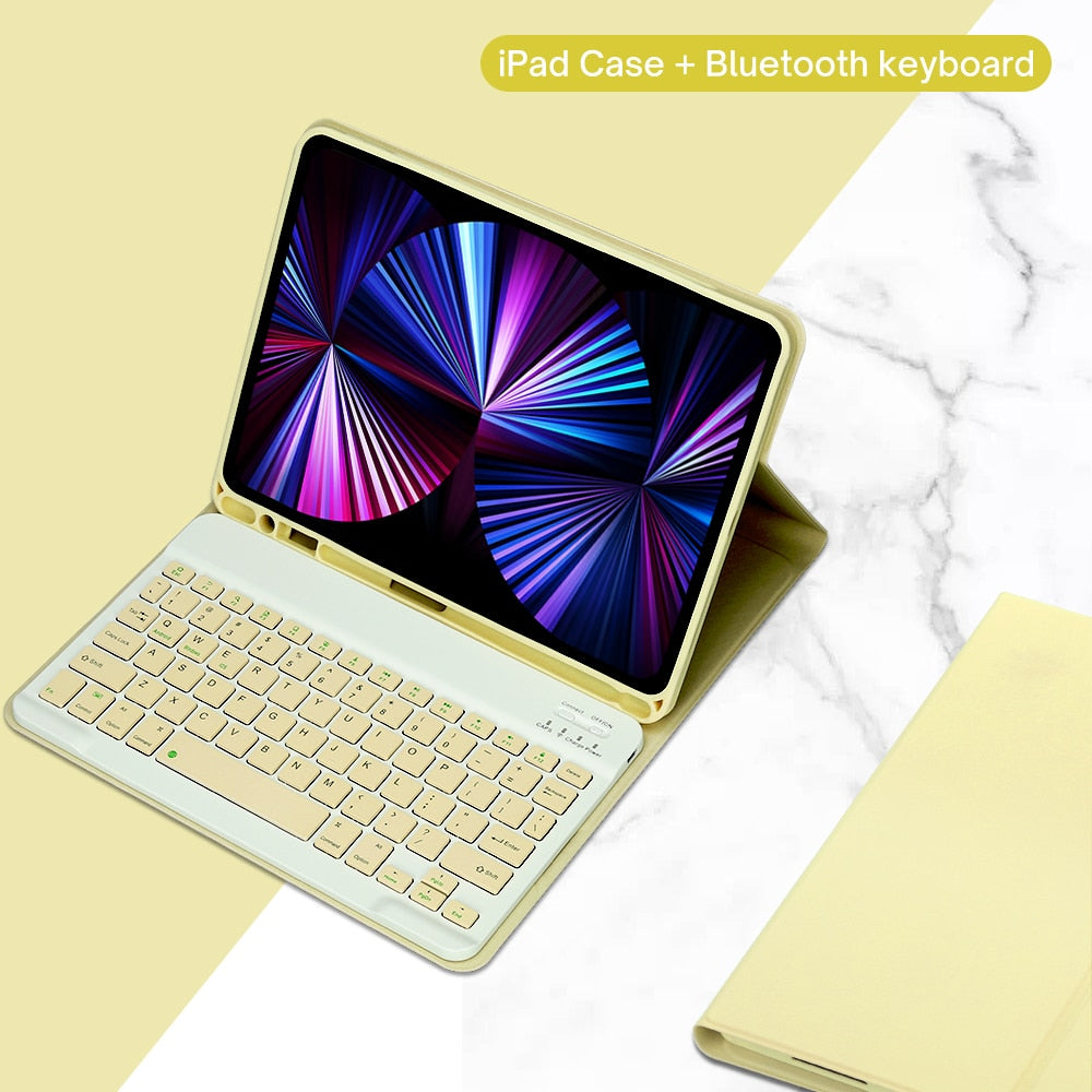 Étui iPad en cuir PU avec support et clavier