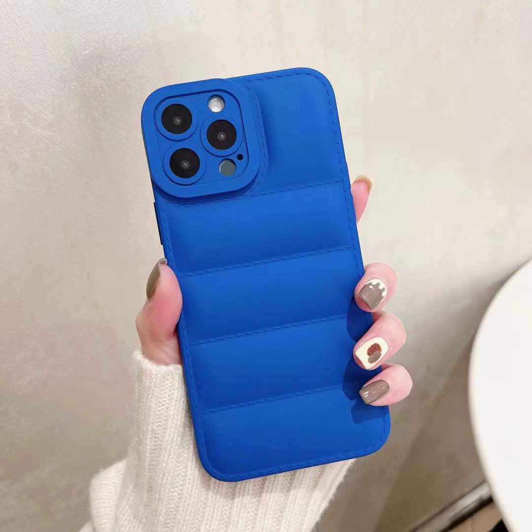Coque en silicone souple à motif doudoune pour iPhone