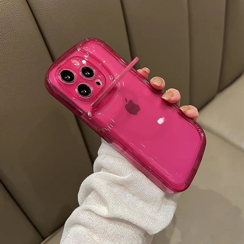Support de téléphone pliable invisible | Anneau de support – Coque transparente pour iPhone