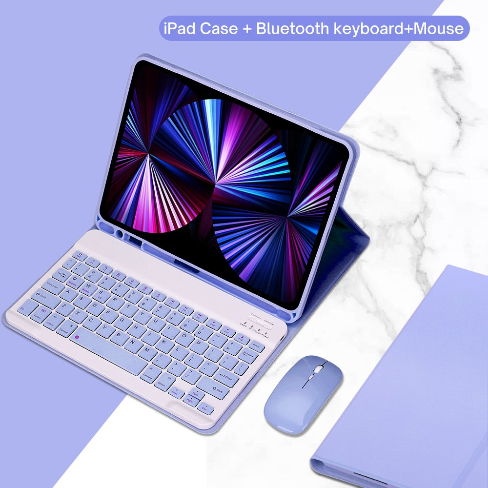 Étui iPad en cuir PU avec support et clavier