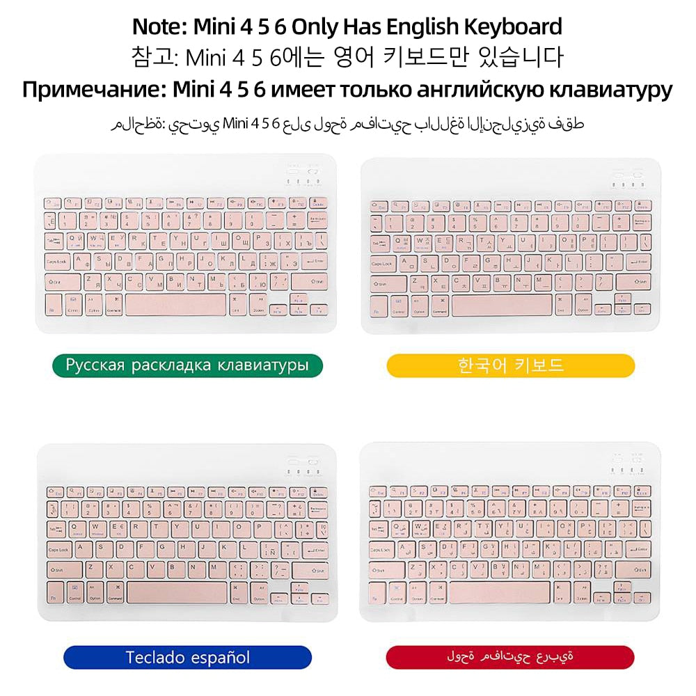Étui iPad en cuir PU avec support et clavier