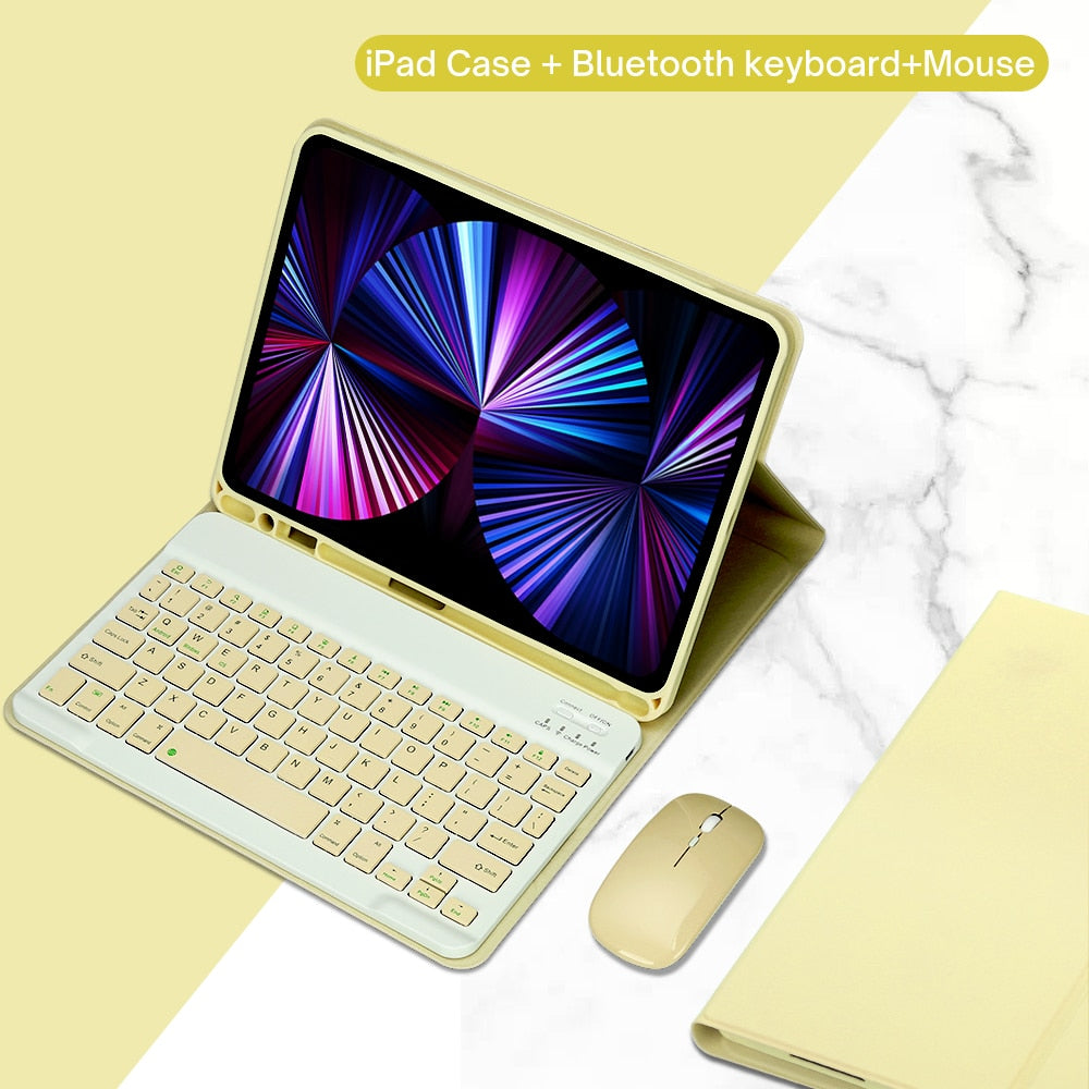 Étui iPad en cuir PU avec support et clavier