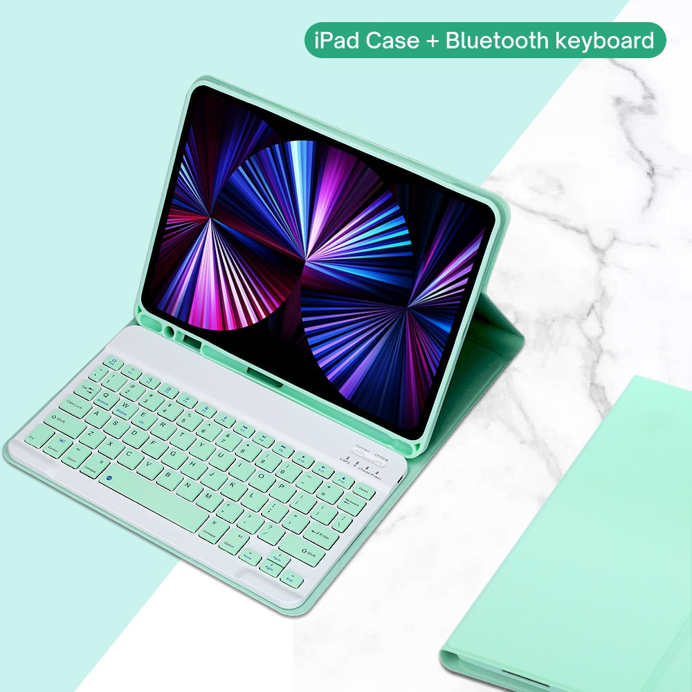 Étui iPad en cuir PU avec support et clavier