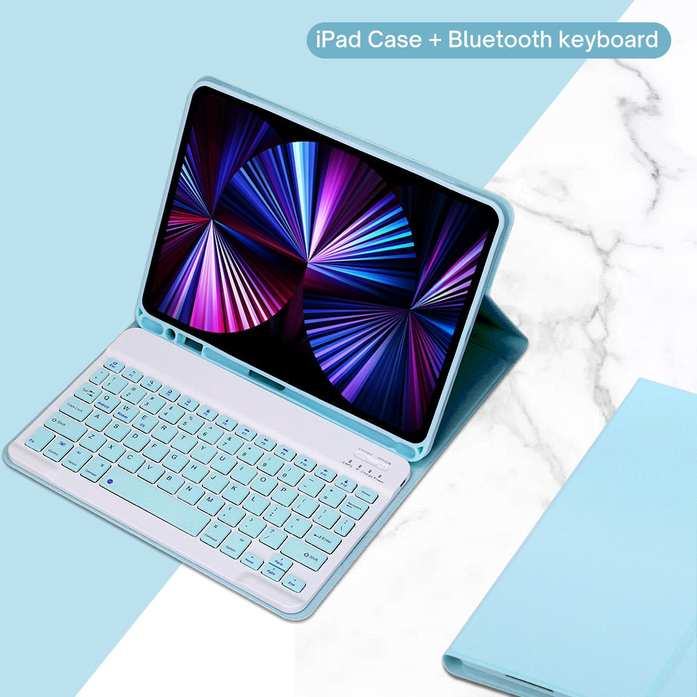 Étui iPad en cuir PU avec support et clavier