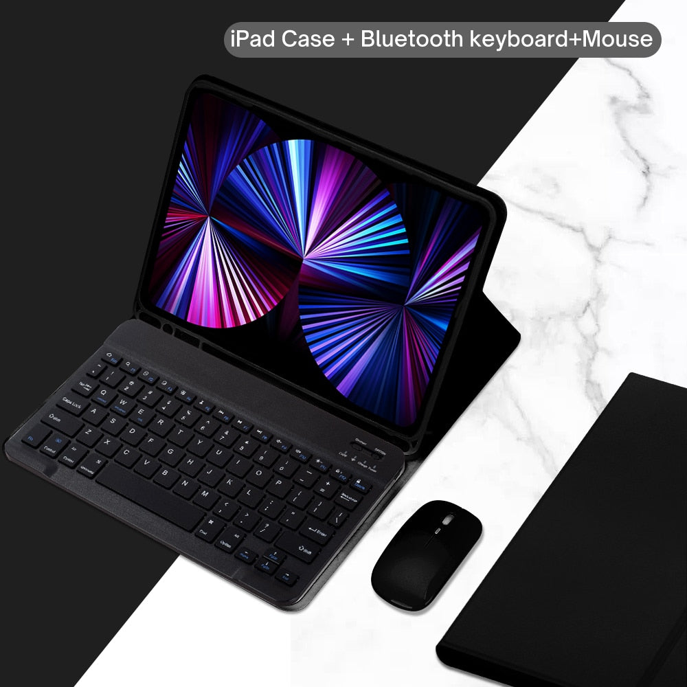 Étui iPad en cuir PU avec support et clavier