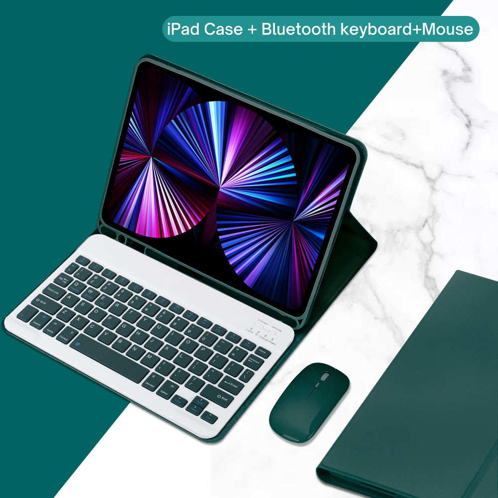 Étui iPad en cuir PU avec support et clavier