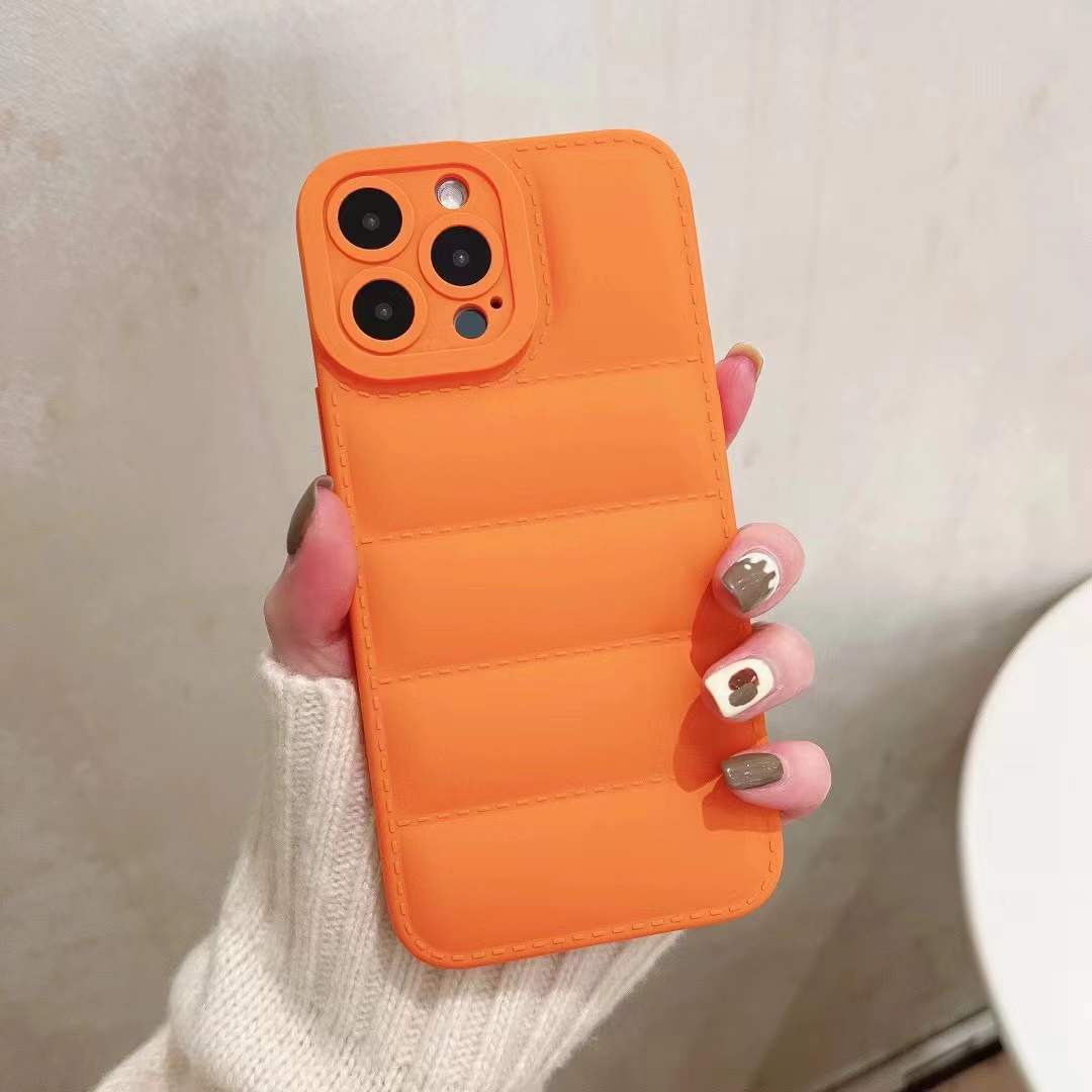 Coque en silicone souple à motif doudoune pour iPhone