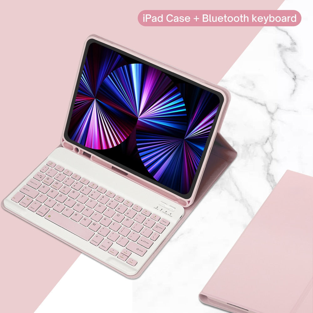 Étui iPad en cuir PU avec support et clavier