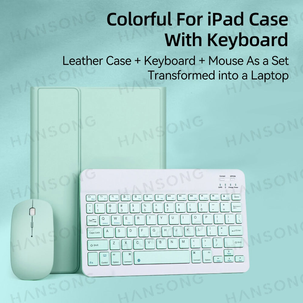 Étui iPad en cuir PU avec support et clavier