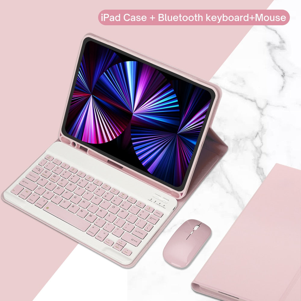 Étui iPad en cuir PU avec support et clavier