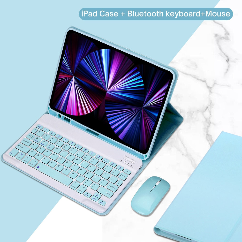Étui iPad en cuir PU avec support et clavier