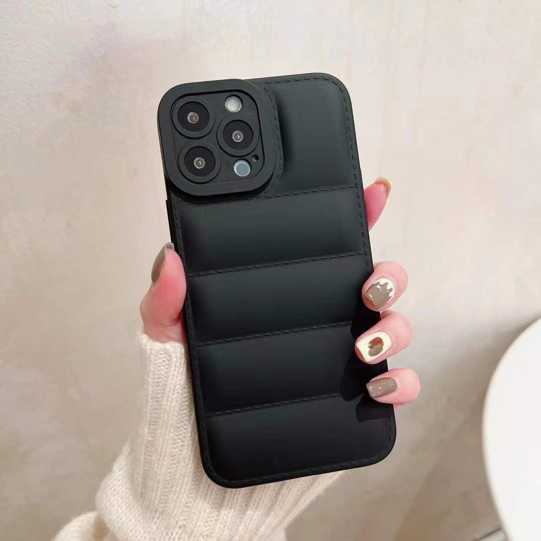 Coque en silicone souple à motif doudoune pour iPhone