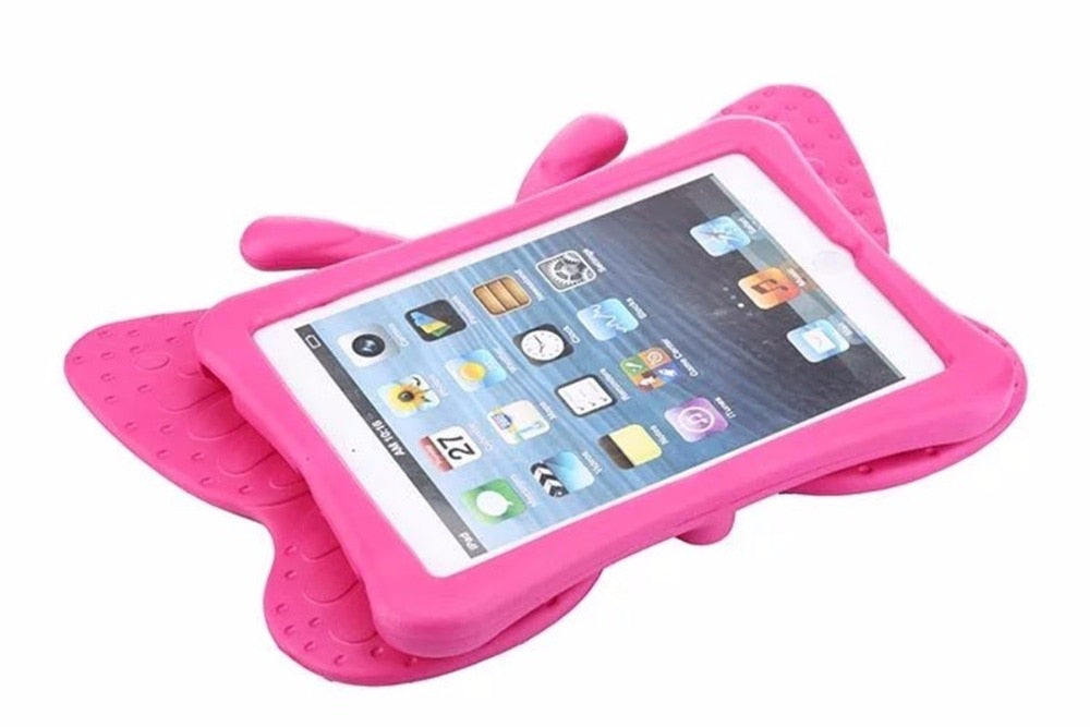 Étui papillon en silicone adapté aux enfants pour iPad Mini