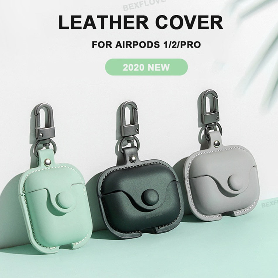 Leather Case Cover For Airpods