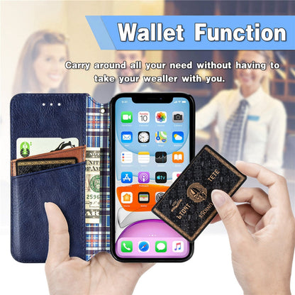 Étui portefeuille en cuir de luxe pour iPhone