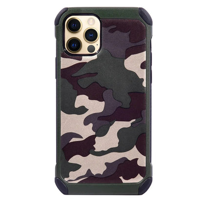 Coque antichoc en silicone TPU souple motif camouflage militaire pour iPhone