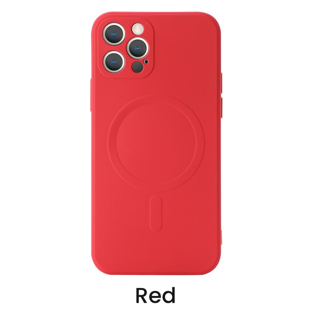 Coque en silicone liquide pour iPhone avec chargement magnétique sans fil (MagSafe)