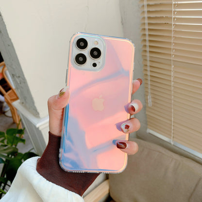 Coque transparente holographique avec cœurs pour iPhone