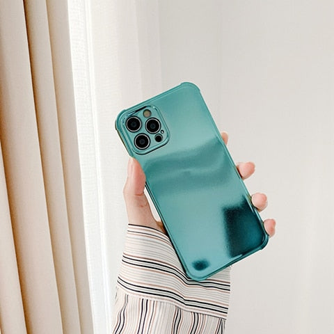 Coque de téléphone plaquée brillante de luxe pour iPhone