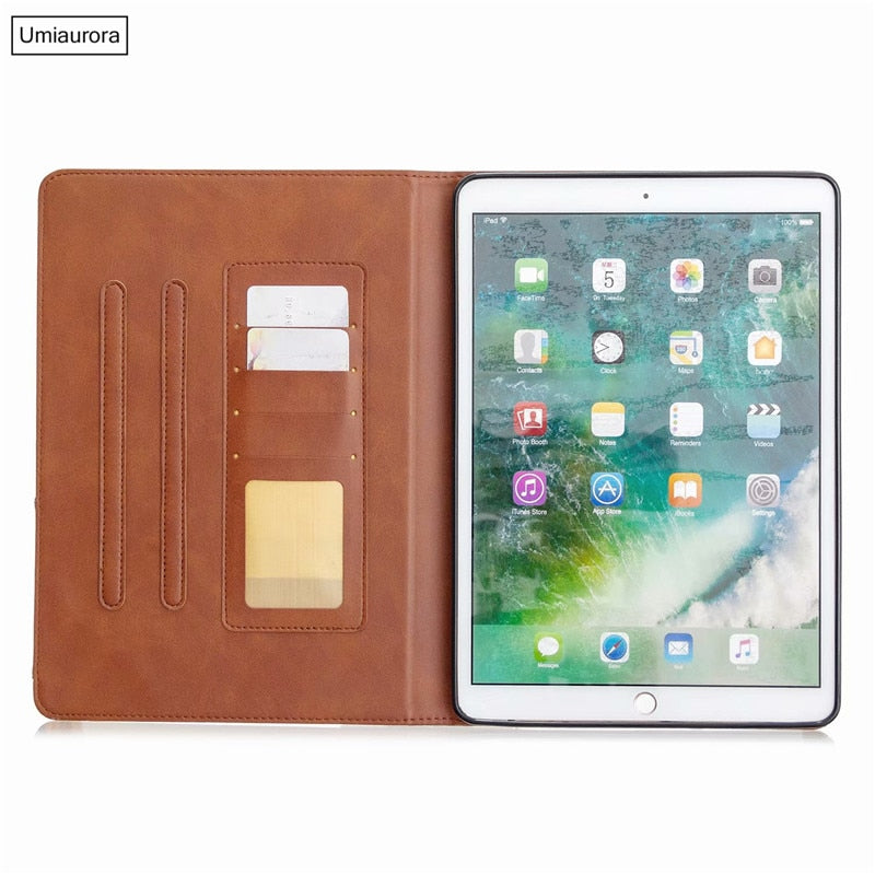 Étui en cuir avec poche intérieure pour iPad