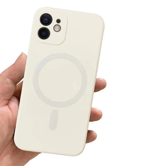 Coque en silicone liquide pour iPhone avec chargement magnétique sans fil (MagSafe)