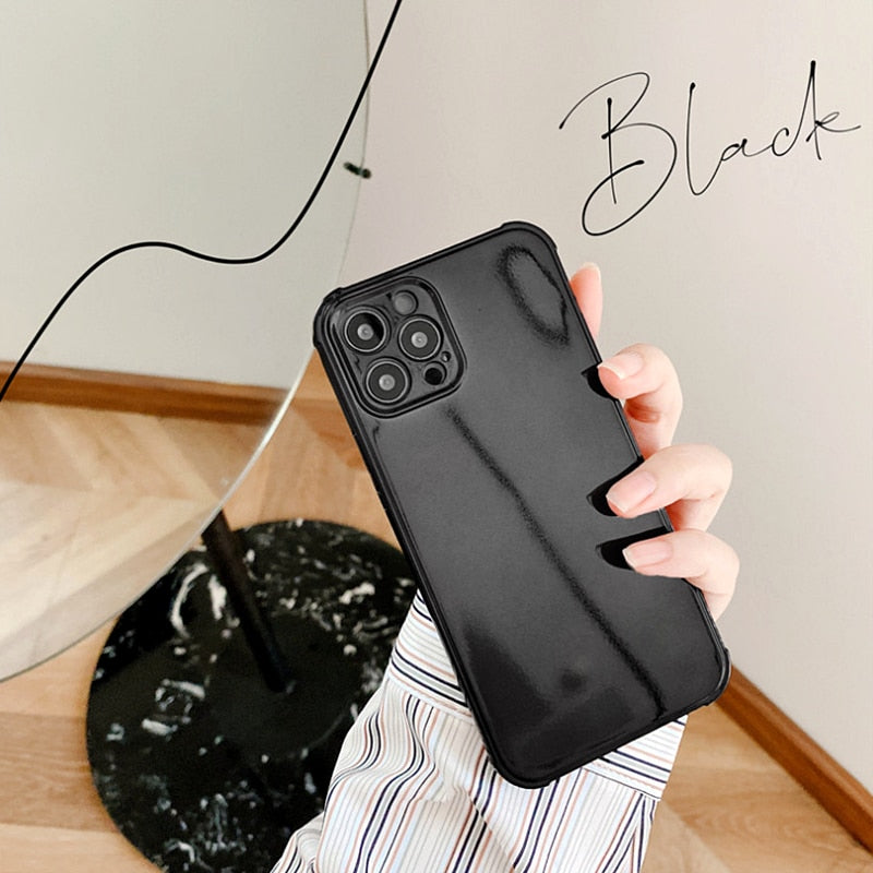 Coque de téléphone plaquée brillante de luxe pour iPhone