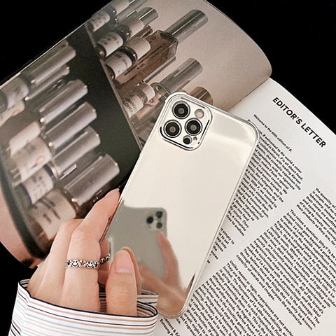 Coque de téléphone plaquée brillante de luxe pour iPhone