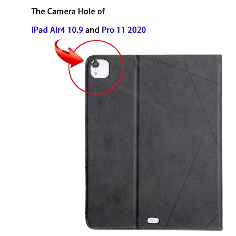 Étui en cuir avec poche intérieure pour iPad