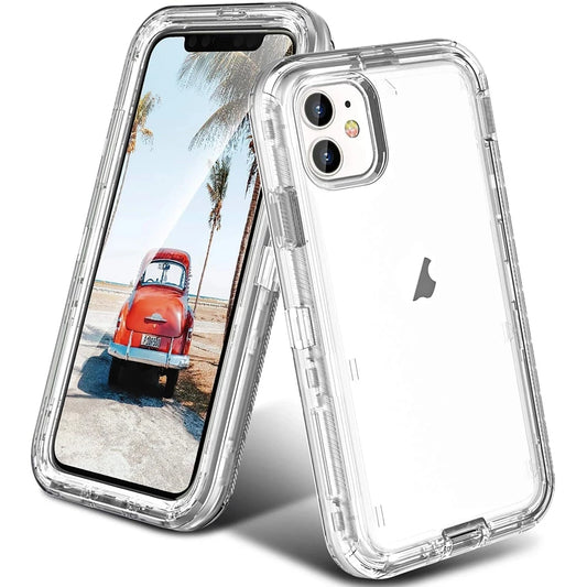 Coque Antichoc Transparente 3-en-1 pour iPhone | Protection Militaire | Design Robuste
