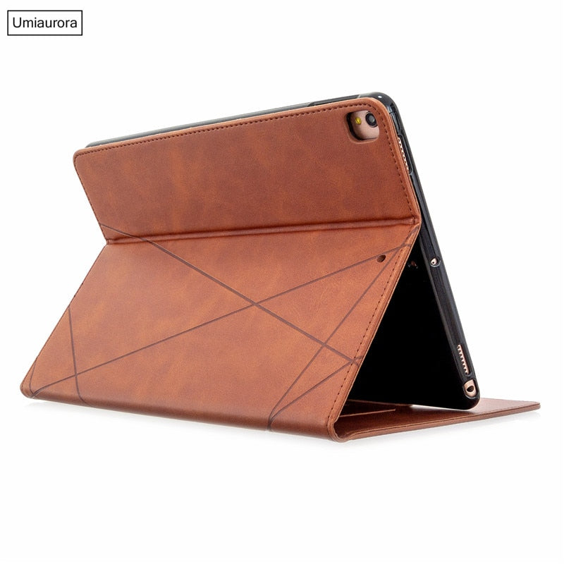 Étui en cuir avec poche intérieure pour iPad