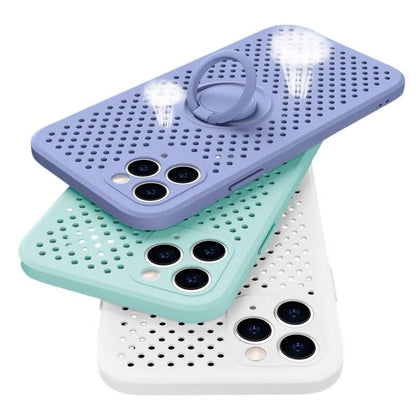 Coque de téléphone HoneyCombe à dissipation thermique avec support pour iPhone