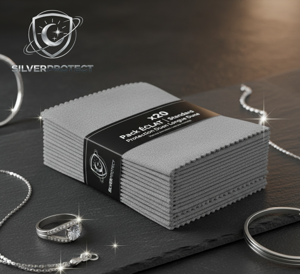 Chiffon de Polissage SilverProtect™ | Pack ÉCLAT x20