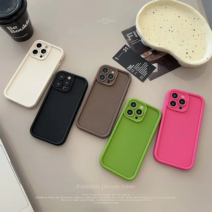 Coque Mince Antichoc pour iPhone 13 à 15 Pro Max | Élégance et Protection en Couleurs Classiques