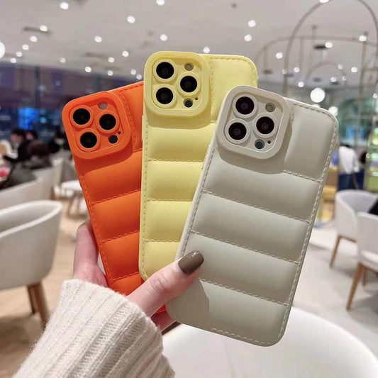 Coque en silicone souple à motif doudoune pour iPhone