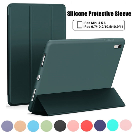 Étui en silicone à trois volets pour iPad