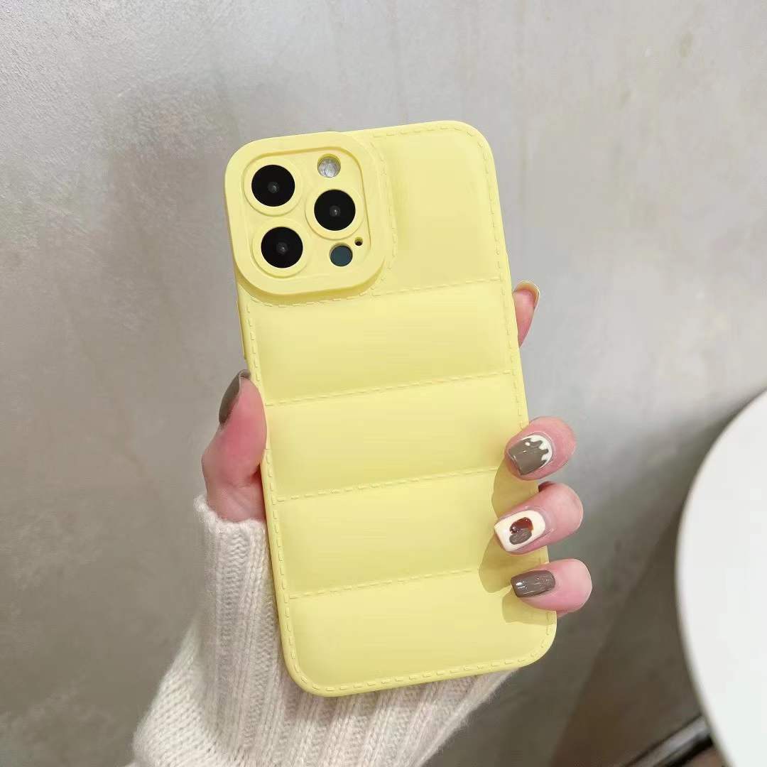 Coque en silicone souple à motif doudoune pour iPhone