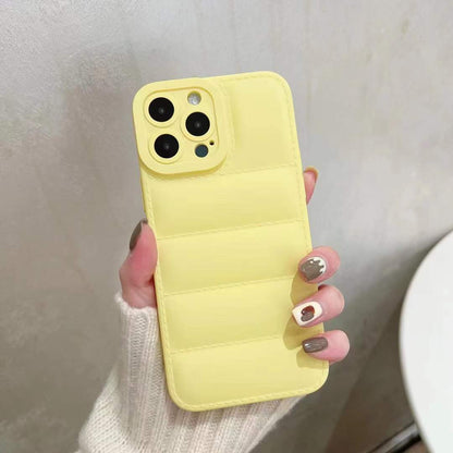 Coque en silicone souple à motif doudoune pour iPhone