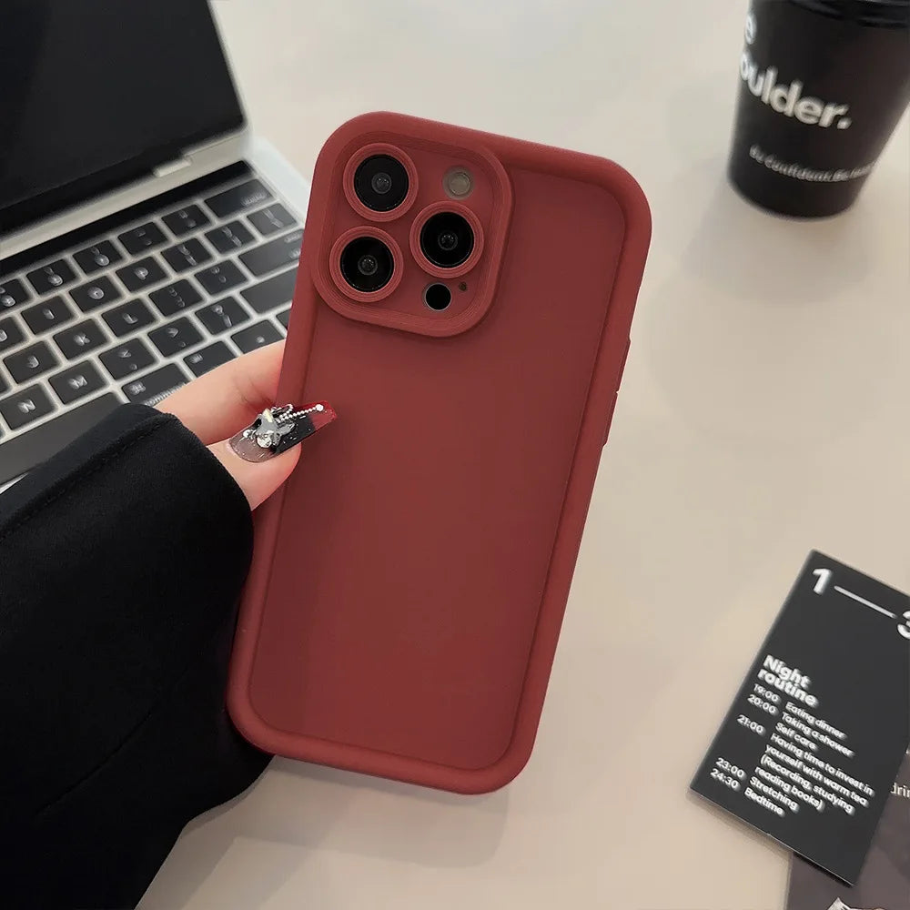 Coque Mince Antichoc pour iPhone 13 à 15 Pro Max | Élégance et Protection en Couleurs Classiques