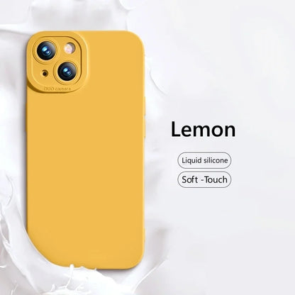Coque intégrale en silicone liquide souple pour iPhone