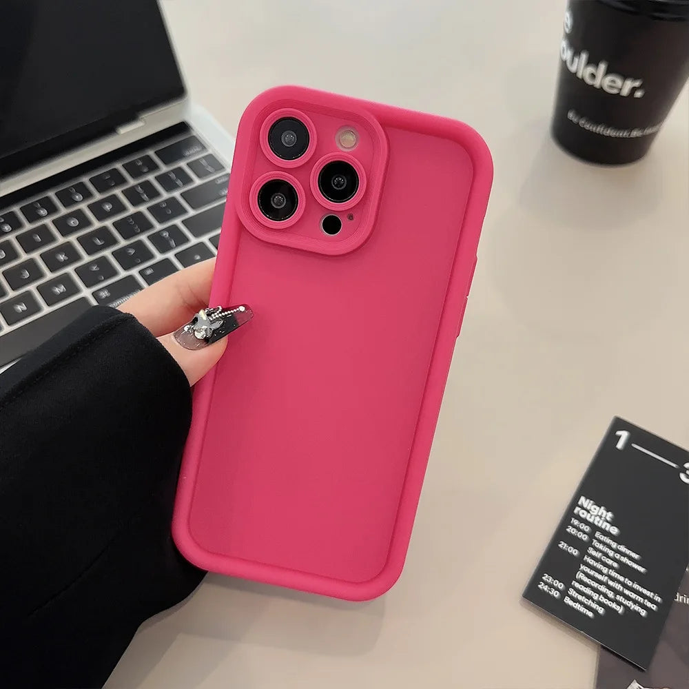 Coque Mince Antichoc pour iPhone 13 à 15 Pro Max | Élégance et Protection en Couleurs Classiques