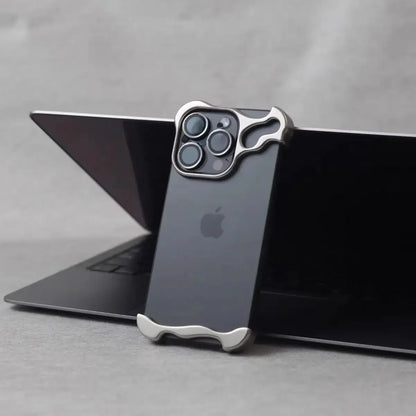 Coque iPhone 13-16 Pro Max en Alliage d'Aluminium de Luxe | Pare-Chocs Antichoc avec Protection d'Objectif