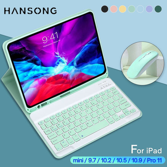 Étui iPad en cuir PU avec support et clavier