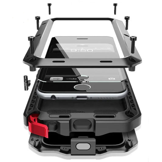 Coque iPhone 13-16 Pro Max Métal Robuste 360° | Protection Intégrale Antichoc