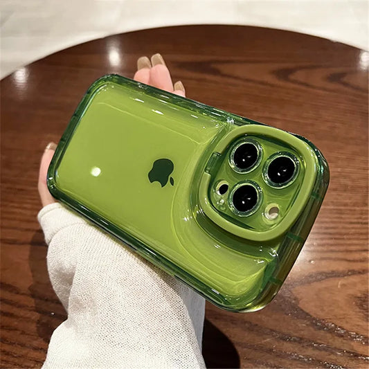 Support de téléphone pliable invisible | Anneau de support – Coque transparente pour iPhone
