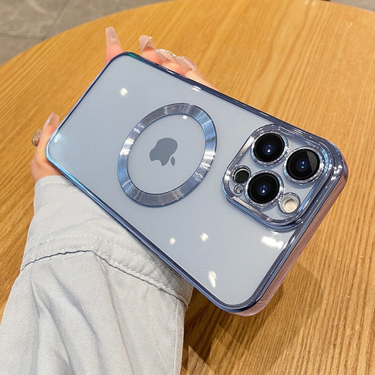 Coque de téléphone antichoc de luxe avec logo transparent pour iPhone