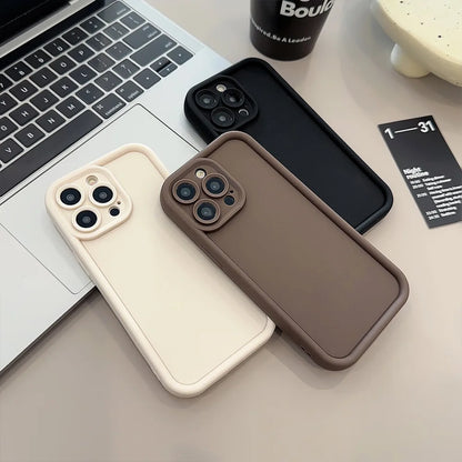Coque Mince Antichoc pour iPhone 13 à 15 Pro Max | Élégance et Protection en Couleurs Classiques