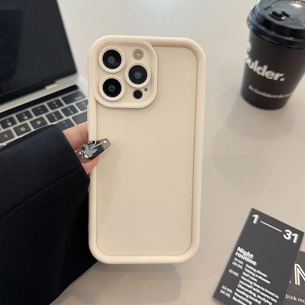 Coque Mince Antichoc pour iPhone 13 à 15 Pro Max | Élégance et Protection en Couleurs Classiques